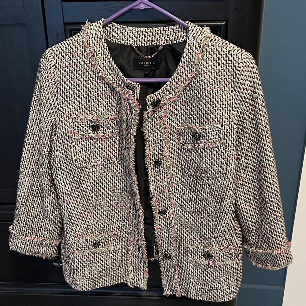 Talbots Multicolor Tweed Blazer